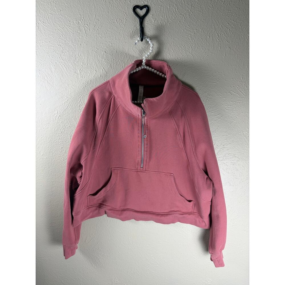 Lululemon Scuba Size XL/XXL Brier Rose Oversized Funnel High Neck Half Zip Comfy - Picture 6 of 10